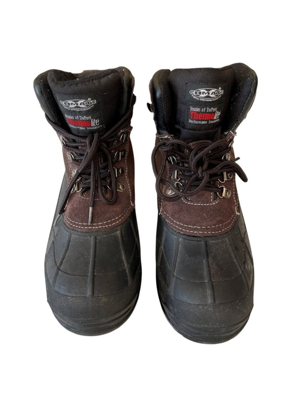 Thermolite Men's 9 Climate X Brown Leather Waterproof Winter Boots Insulated